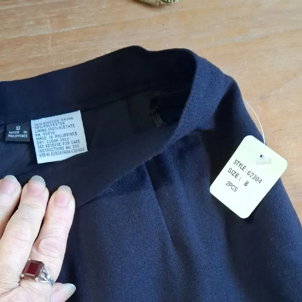 Lot of 2 Black/Navy Pencil Skirts for Women (Rox349)